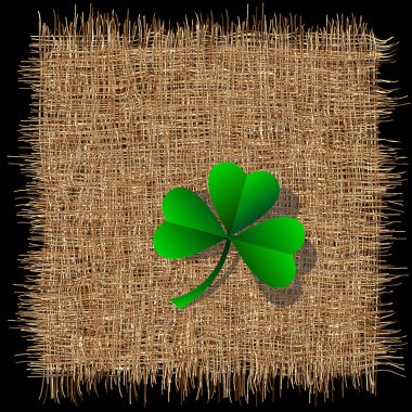 Clover on organic weave clipart