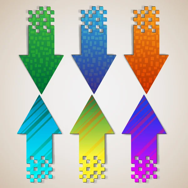 Flèches texturées — Image vectorielle