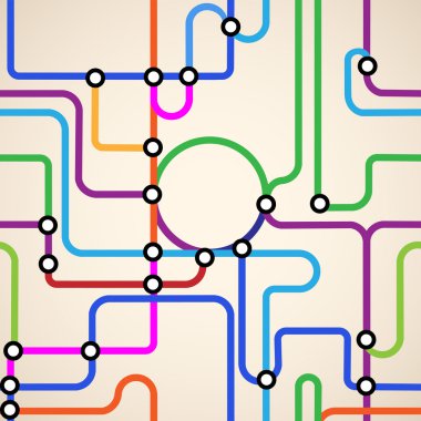 Subway map seamless clipart