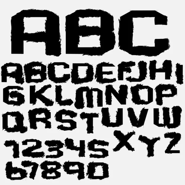 Ink alphabet — Stock Vector