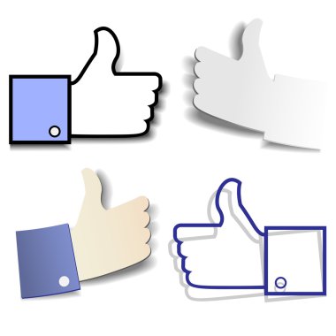 Paper thumb up clipart