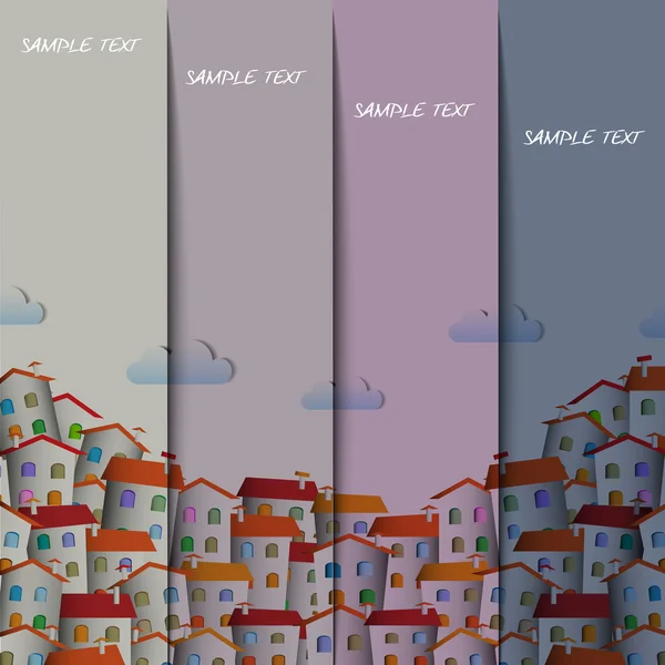 Projekt layoutu z kolorowe miasto — Wektor stockowy