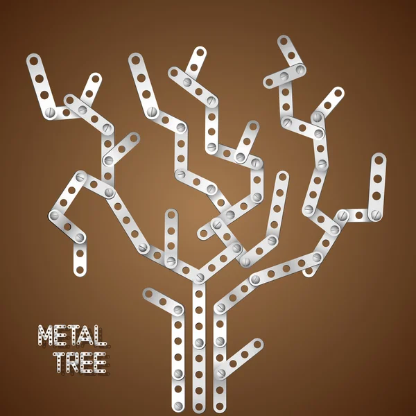 Metallic tree — Stock Vector