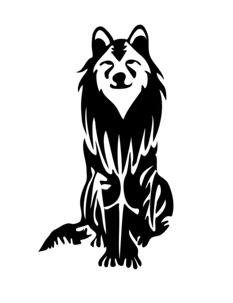 Serigala atau Anjing - Stok Vektor