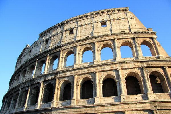 The famous Roman Colosseum in Italy