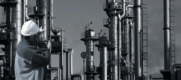 工程师和石油工业 — 图库照片