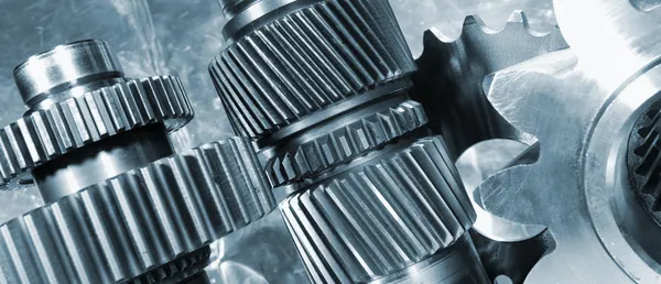 Aerospace gears of finest titanium — Stock Photo, Image