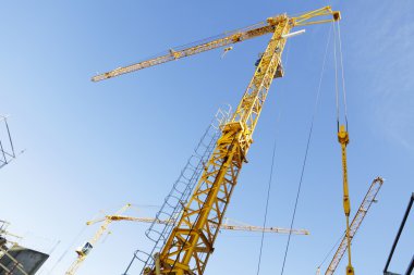 Construction-crane and building-site clipart