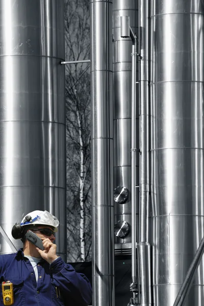 Gas werknemer, chemische industrie — Stockfoto