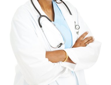 Ethnic Female Doctor - Arms Folded clipart