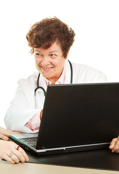 Doctor with Good News — Stock Photo, Image