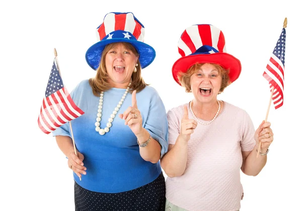 Stockfoto van enthousiaste Amerikaanse kiezers — Stockfoto