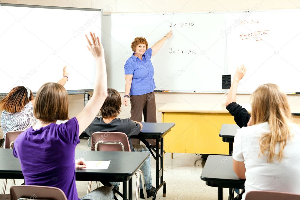 Stock Photo of Teaching Algebra Class