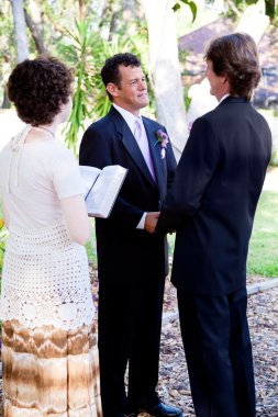 Gay Marriage - Saying Vows clipart