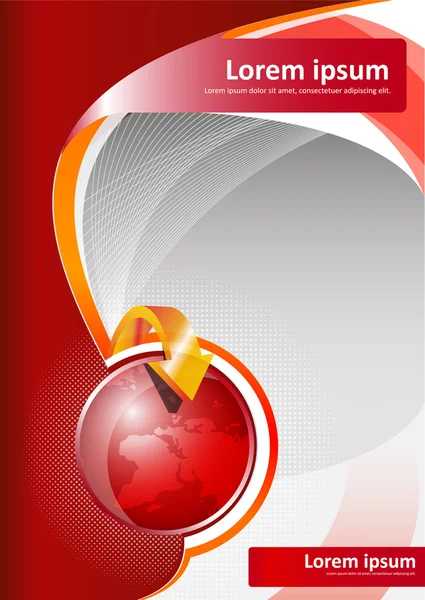 Vektor rot Broschüre Hintergrund — Stockvektor