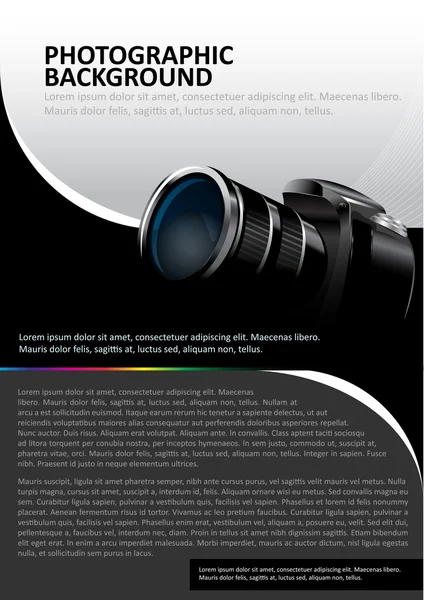 デジタル一眼レフ カメラでのベクトルの背景 — ストックベクタ