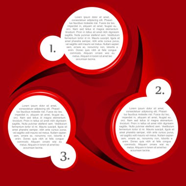 Vector red background with a circular chart clipart