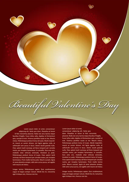 Beautiful Valentines Day Vector Background — Stock Vector