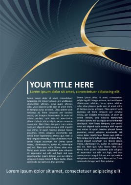 Dark Vector Brochure and Poster Background clipart