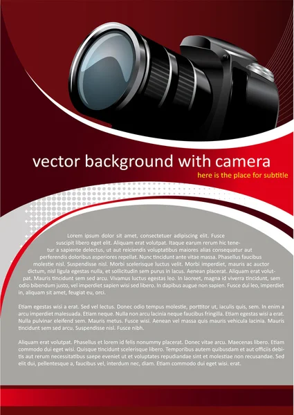 Vektor bakgrund med digitalkamera — Stock vektor
