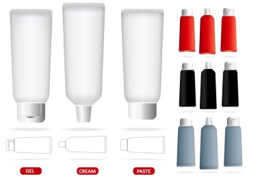 Vector set of empty tubes clipart