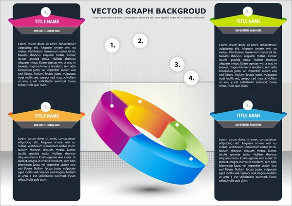 Vector zakelijke achtergrond met sectionele grafiek — Stockvector
