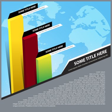 iş grafiği ve kıta tasarlamak vektör arka plan