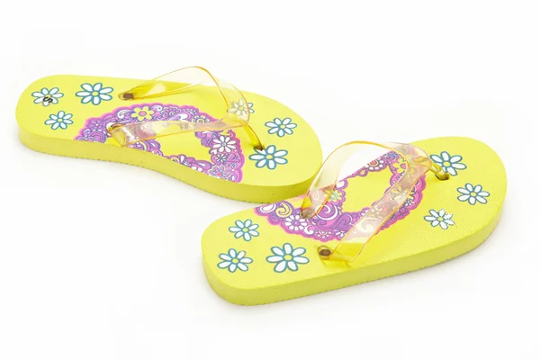 Cool flip-flops on a white background. — Stock Photo, Image