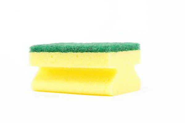 Cleaning sponge on a white background. — Stock Photo, Image