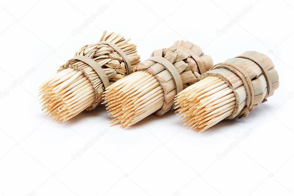 Toothpicks on a white background.