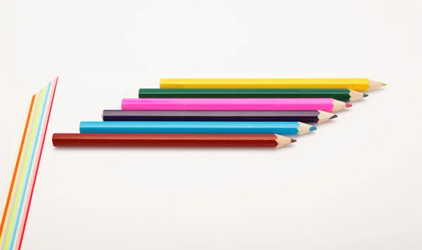 Farverige blyanter - Stock-foto