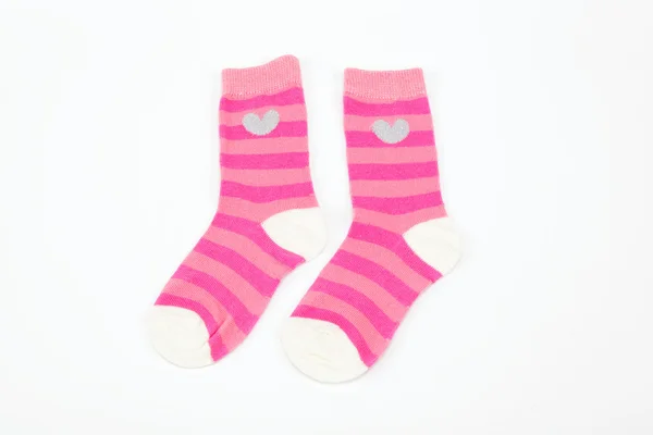 ピンクの赤ちゃんの靴下. — ストック写真