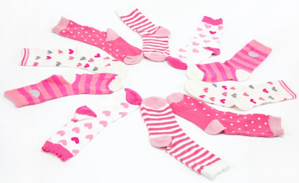 Bunte Baby-Socken. — Stockfoto