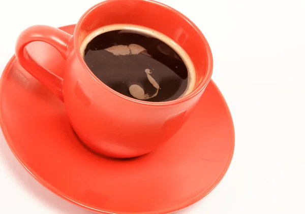 Кубок утренний кофе на блюдце — стоковое фото