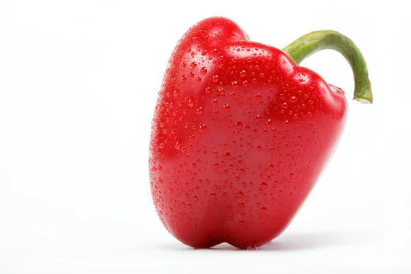 Hälsosam mat. färska grönsaker. peppar på vit bakgrund. — Stockfoto