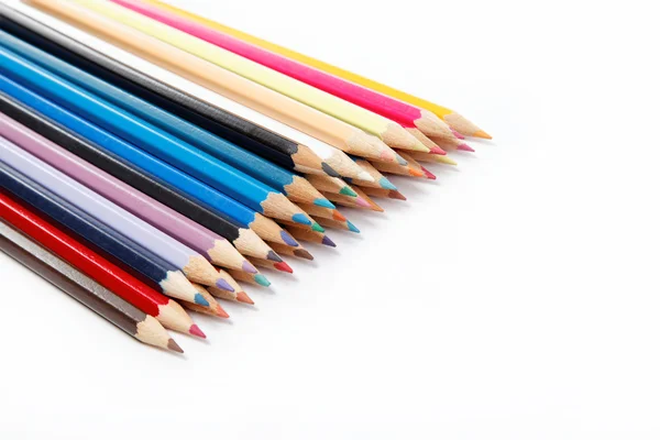 白い背景の色鉛筆. — ストック写真