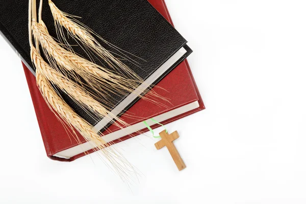 Dos libros / Santa Biblia sobre fondo blanco . —  Fotos de Stock