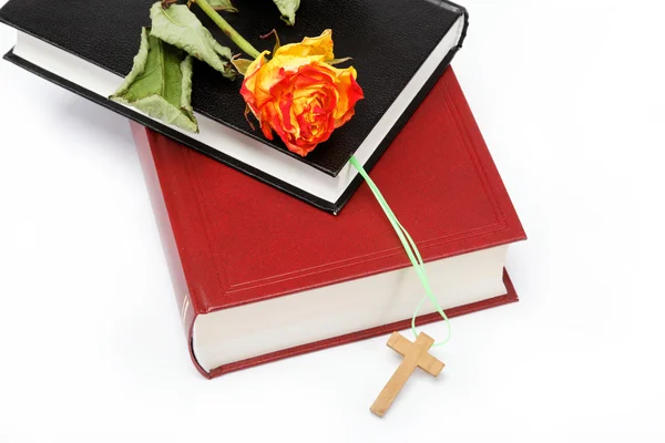 Two books / Holy Bible on white background. — Stock Photo, Image