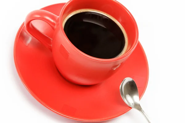 Το πρωί φλιτζάνι καφέ στο πιατάκι — Φωτογραφία Αρχείου
