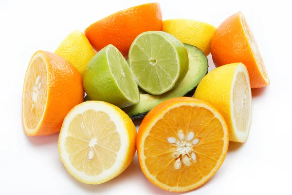 Tropical fruits isolated on a white background. — Stock Photo, Image