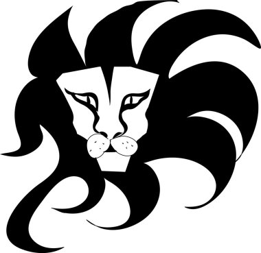 Lion head silhouette clipart