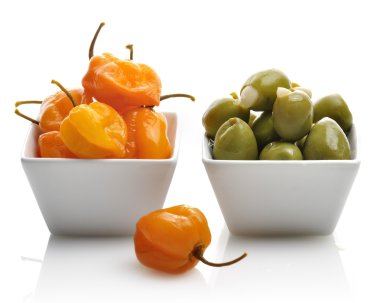 Yellow Pepper And Olives clipart