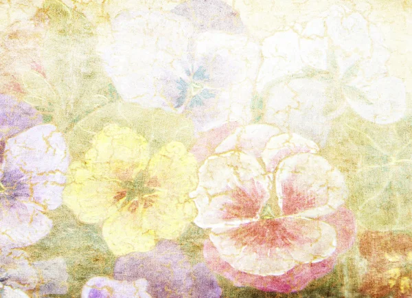 Starý papír květinová textury — Stock fotografie
