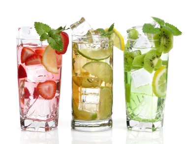 Cold Drinks With Fruits clipart