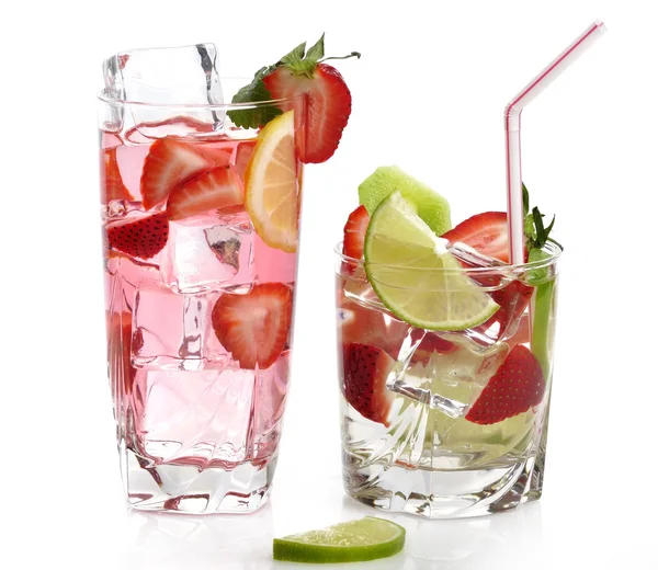 Fruit Drinks With Ice — Stock Photo, Image