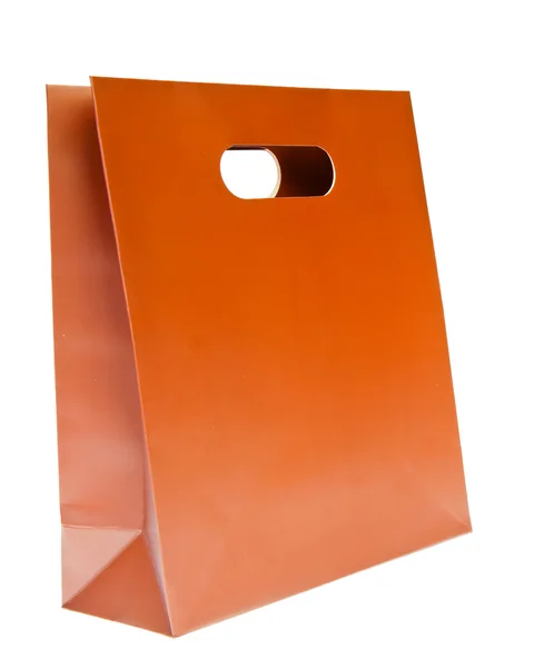 Saco de compras, cor laranja — Fotografia de Stock