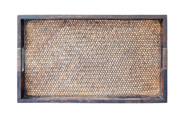 Плетений кошик ізольований вид зверху — стокове фото