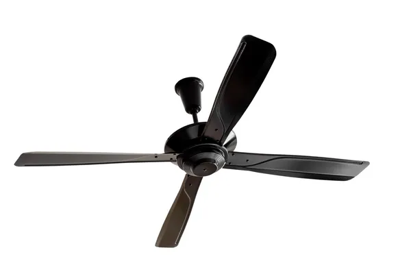 Four blades black Ceiling fan isolated — Stock Photo, Image