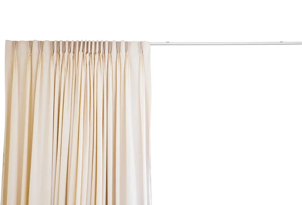 Vorhang mit Schiene auf weißem Hintergrund — Stockfoto