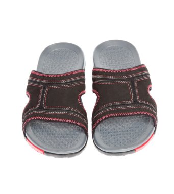 Flip flop veya sandalet üzerine beyaz izole